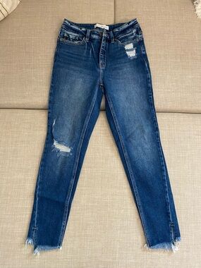 KanCan Medium Blue Skinny Distressed Jeans